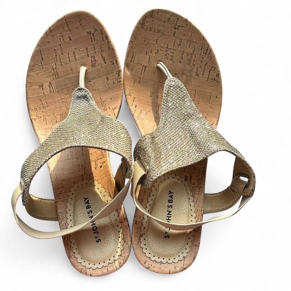 St. John's sandals sparkly! New size 7.5 women's summer vacation‎